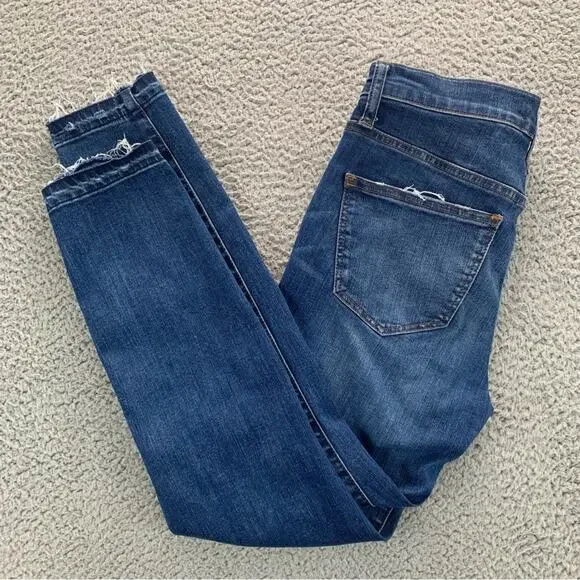 Madewell 10" High-Rise Skinny Button-Front Drop-Hem Women's Jeans  -  Size:  26 - Picture 5 of 16